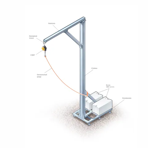 Противовесная мобильная страховочная система Olha E от HIGH SAFETY