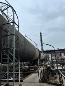 Установка стационарных страховочных систем для оснащения печи обжига