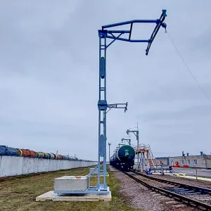 Установка страховочных систем на ЖД эстакаду