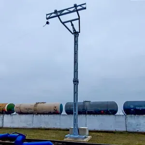 Установка страховочных систем на ЖД эстакаду