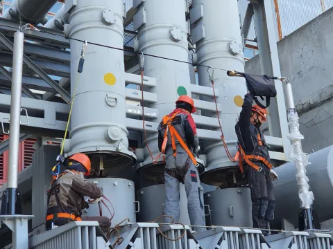 Оснащение рабочих зон трансформатора 