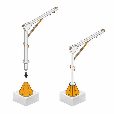 Монтаж СОФ IVA в горизонтальную базу